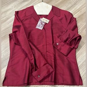 Ann Taylor Rich Red Dress Shirt